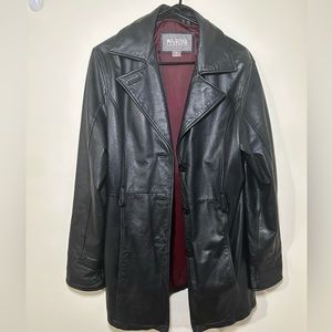 Wilson’s Leather Button Down Lamb Trench